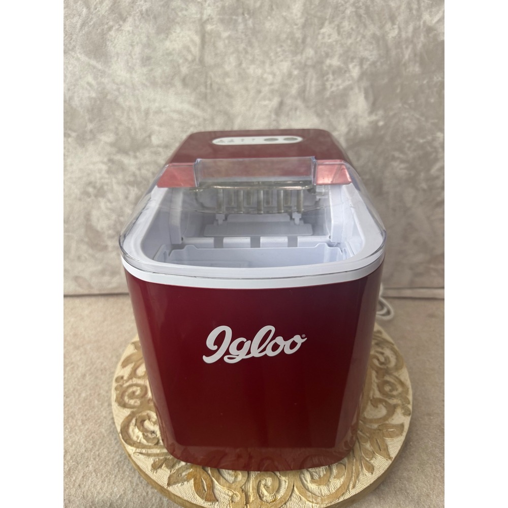 Igloo ICEB26RR Portable Countertop Ice Maker Machine Red 26lb Capacity 2.1L